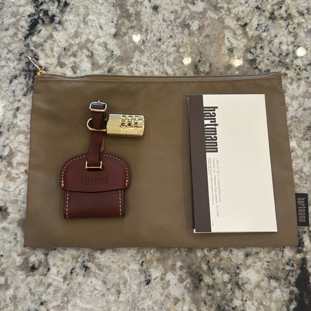 Hartmann Pouch, Luggage Tag, and Lock